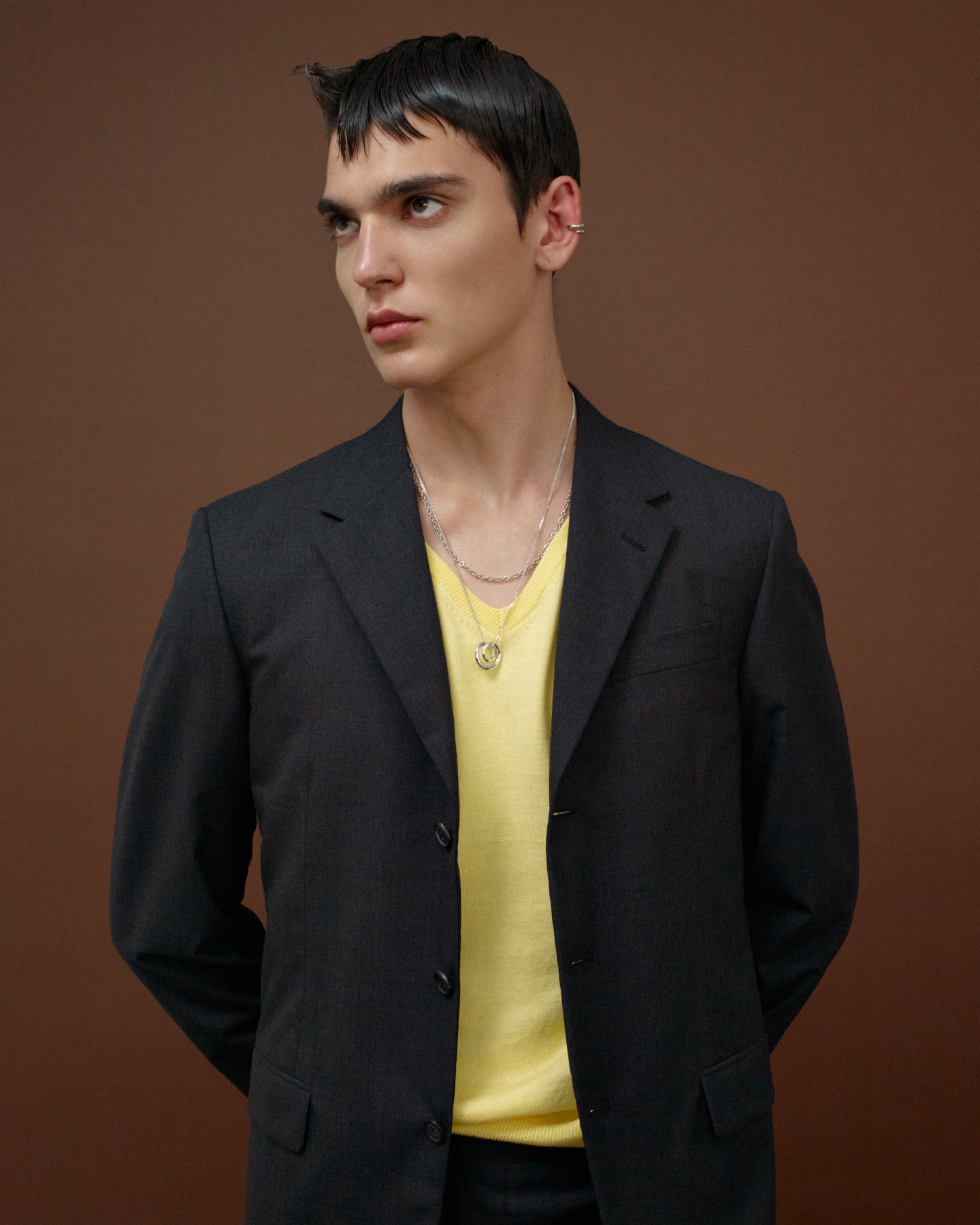 Numbering - Twisted Circle Pendant Necklace #6805 product image 2 | TRAB K-Fashion Australia