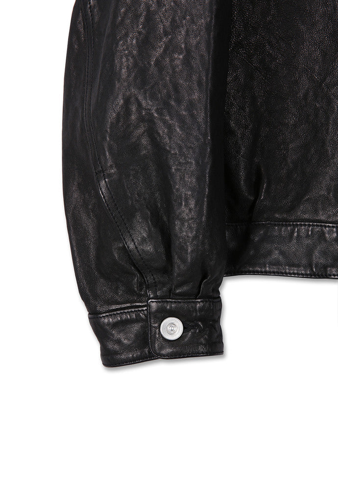 Art if acts - Washed Leather Trucker (Black) product image 13 | TRAB K-Fashion Australia