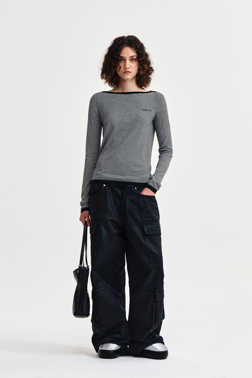 Matin Kim - Essential Boat Neck Knit Top (Black) product image 8 | TRAB K-Fashion Australia