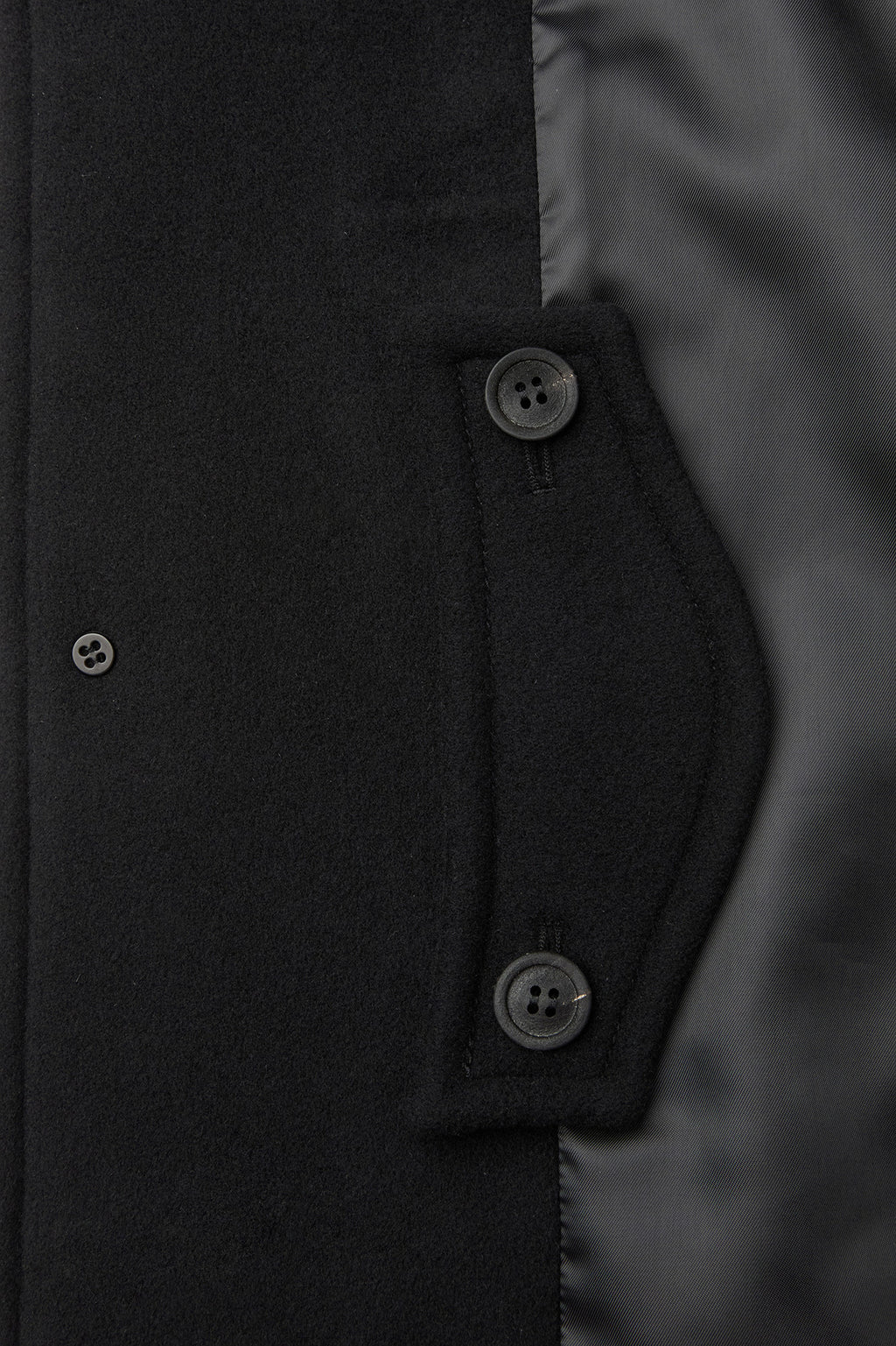 Coor - Fake Leather Trim Bellandi Half Coat (Black) product image 7 | TRAB K-Fashion Australia