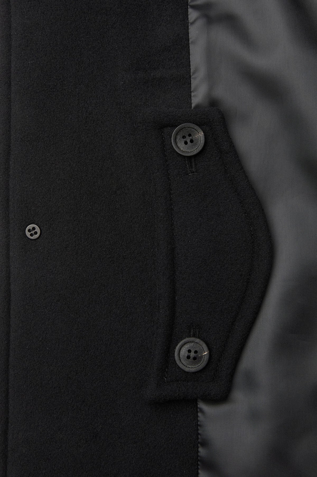 Coor - Fake Leather Trim Bellandi Half Coat (Black) product image 7 | TRAB K-Fashion Australia