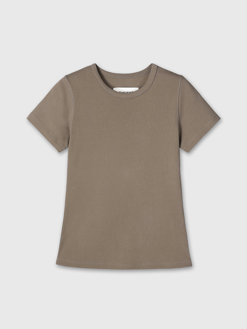 Tonywack - Ribbed Half Sleeve T-Shirts (Taupe) product image 6 | TRAB K-Fashion Australia