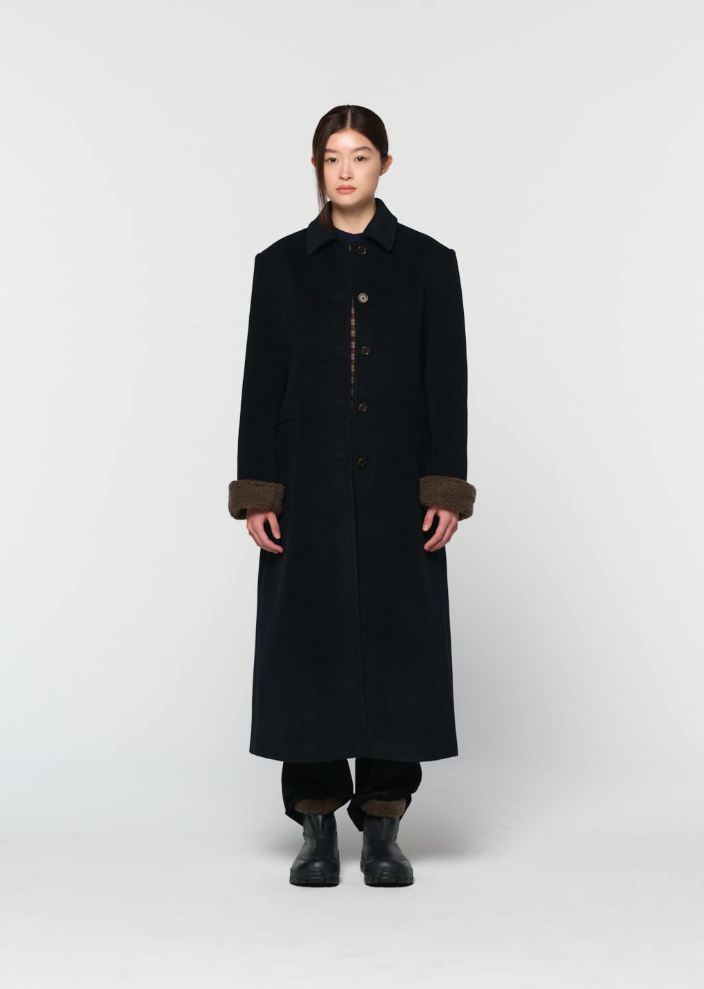 Amomento - single maxi long coat (Black) product image 7 | TRAB K-Fashion Australia