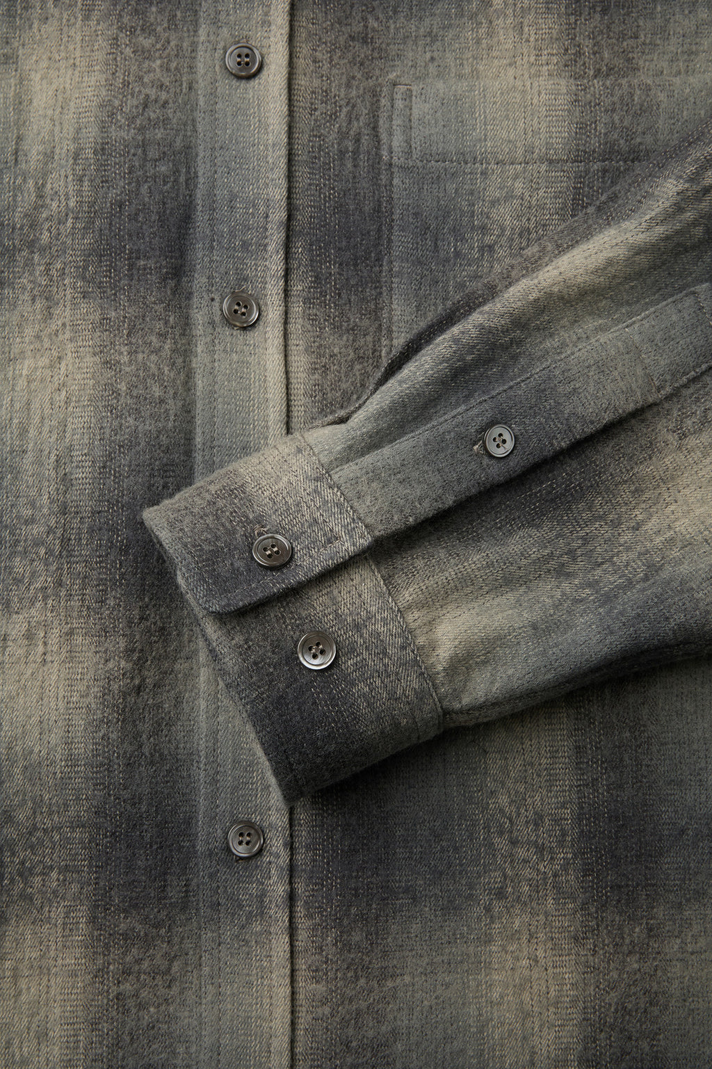 Coor - Ombre Flannel One Pocket Checkered Shirt V.2 (Blue Gray) product image 7 | TRAB K-Fashion Australia