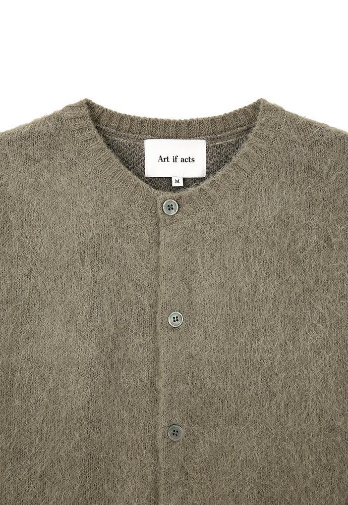 Art if acts - Mohair Round Neck Cardigan (Olive) product image 9 | TRAB K-Fashion Australia
