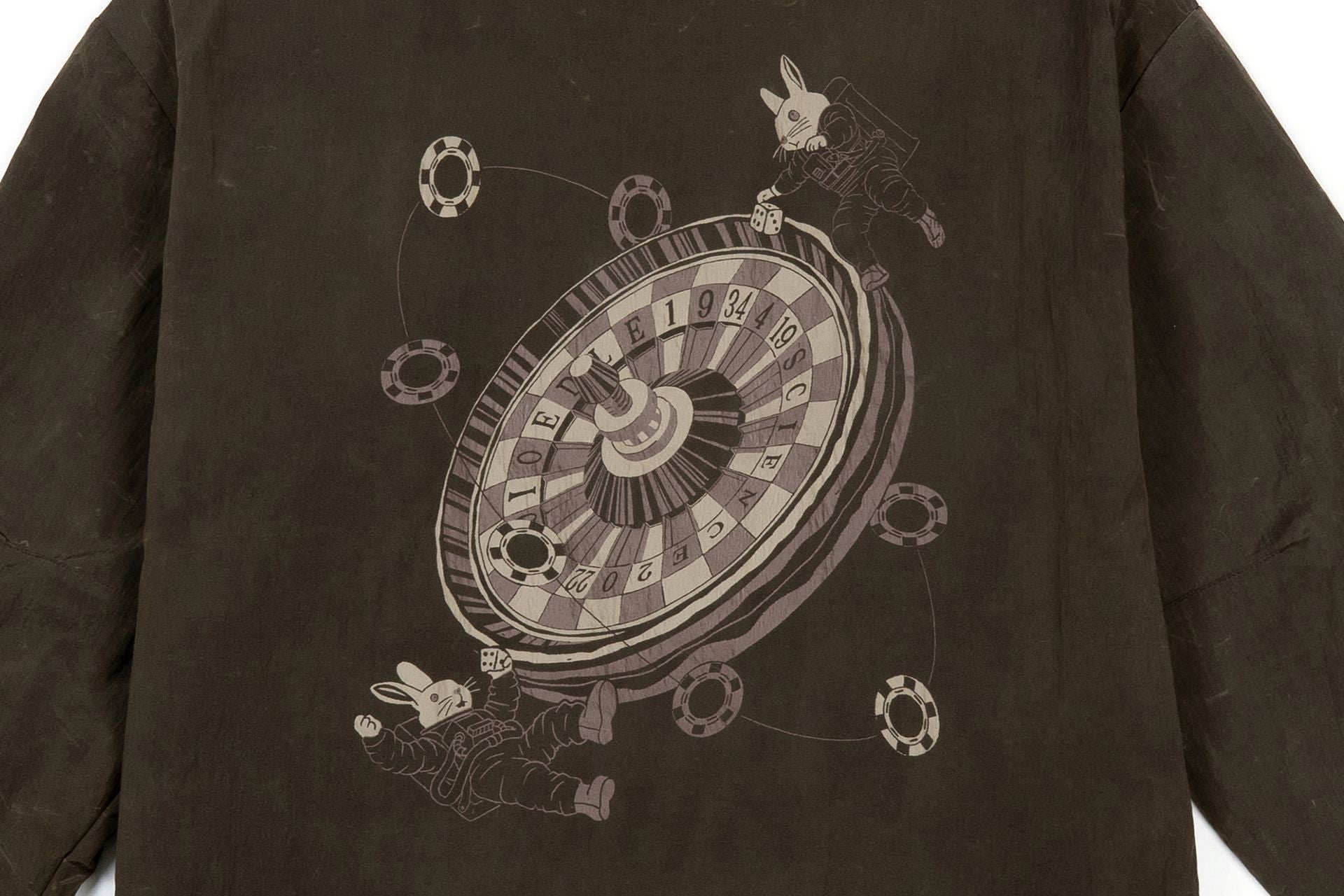 Ioedle - Zero Gravity Casino Windbreaker (Brown) product image 5 | TRAB K-Fashion Australia