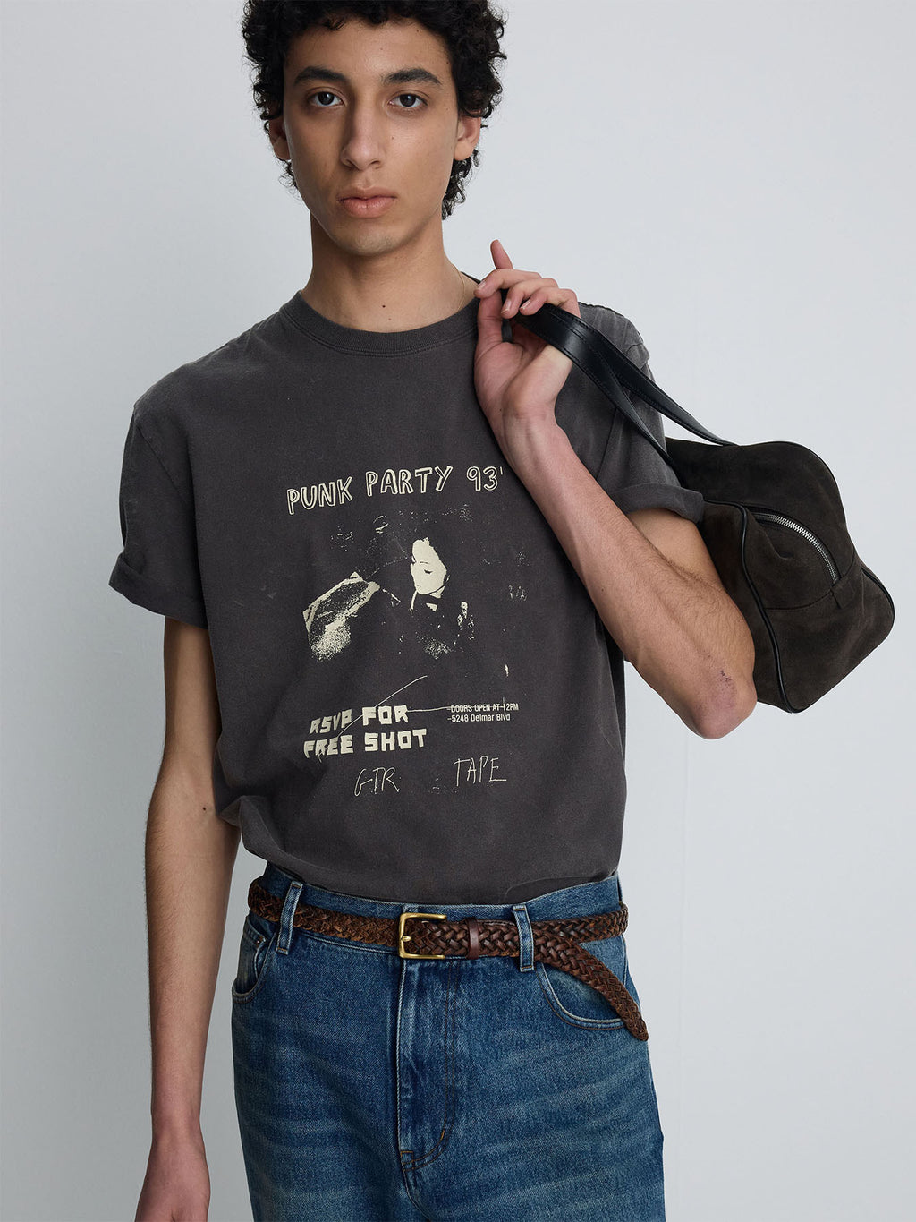 Tonywack - Garment-Dyed Rsvp T-Shirt (Dusty Brown) product image 7 | TRAB K-Fashion Australia