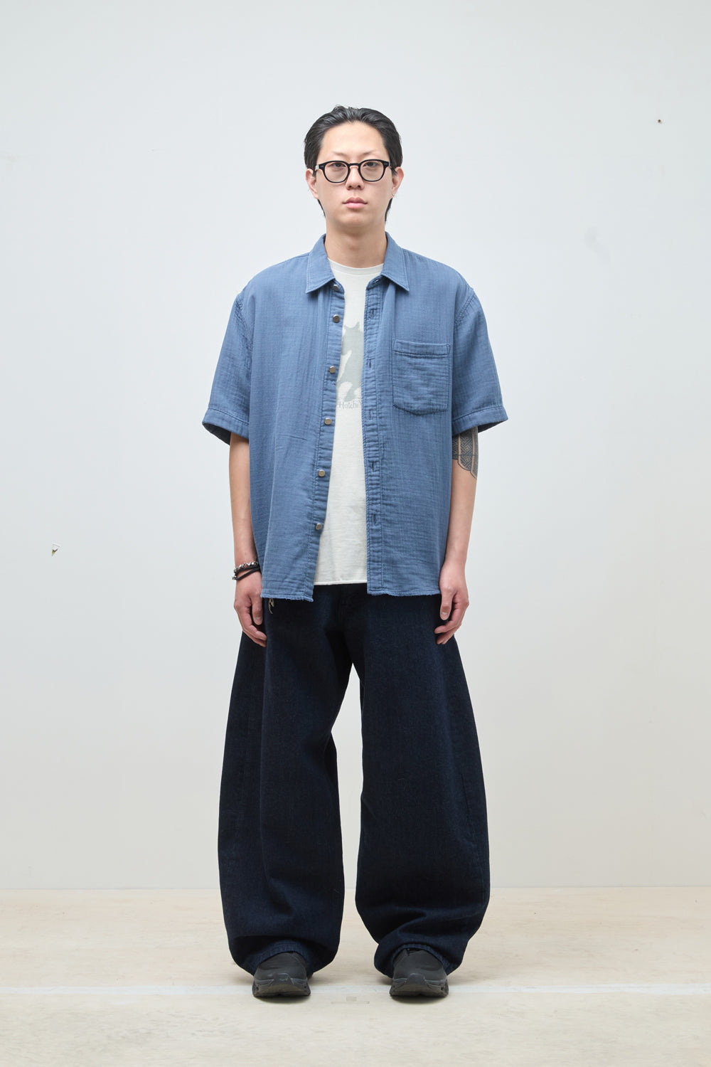 Hatchingroom - Loosed Shirt Double Face Blue (Grey) product image 9 | TRAB K-Fashion Australia