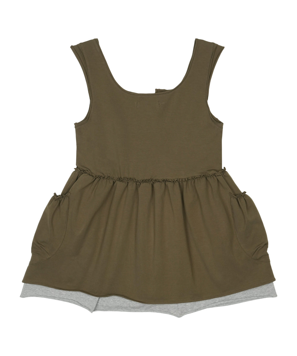 Coyseio - Shirring Pocket Sleeveless (Khaki) product image 13 | TRAB K-Fashion Australia