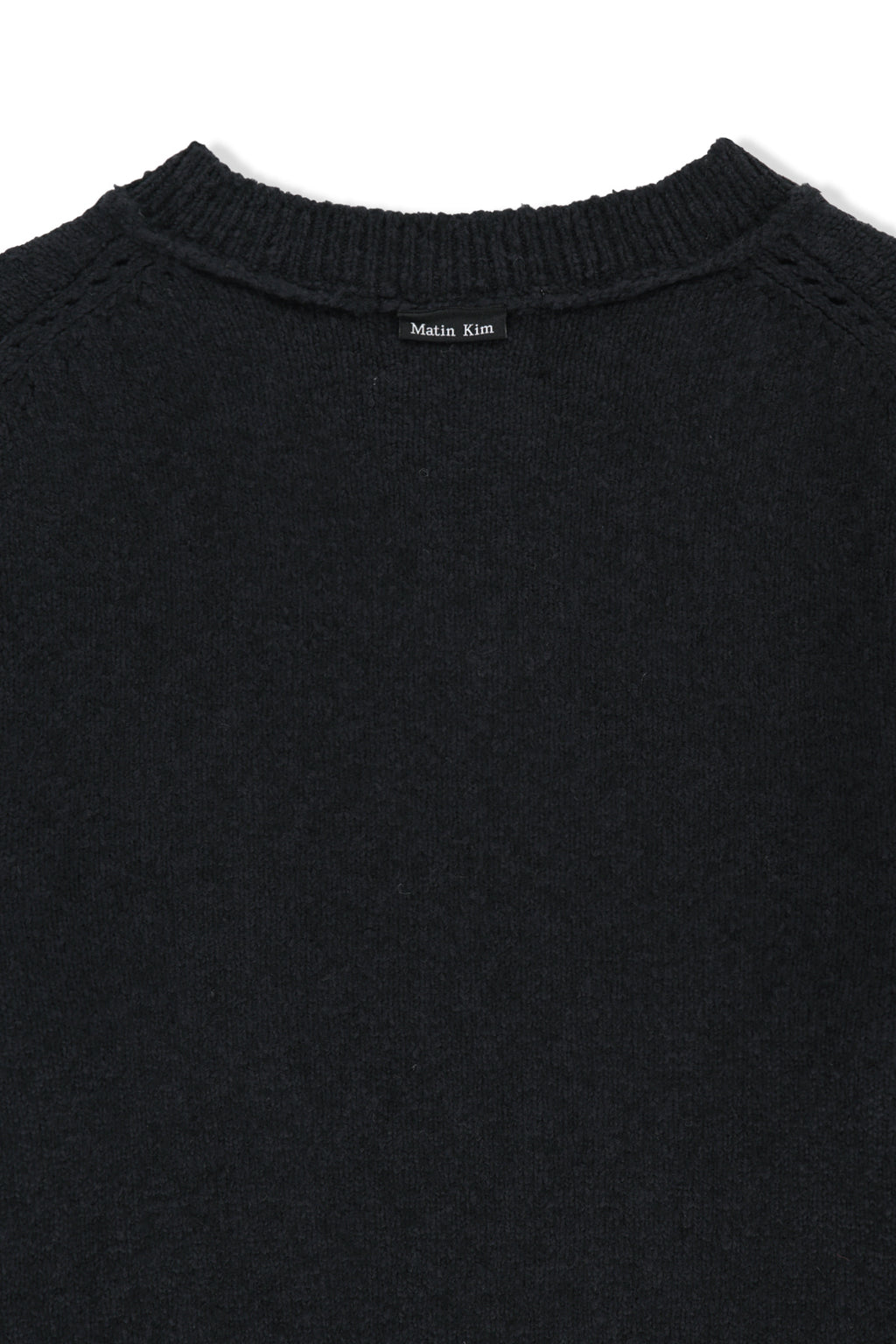 Matin Kim - Distressed Hem V Neck Knit Pullover (Dark Navy) product image 5 | TRAB K-Fashion Australia