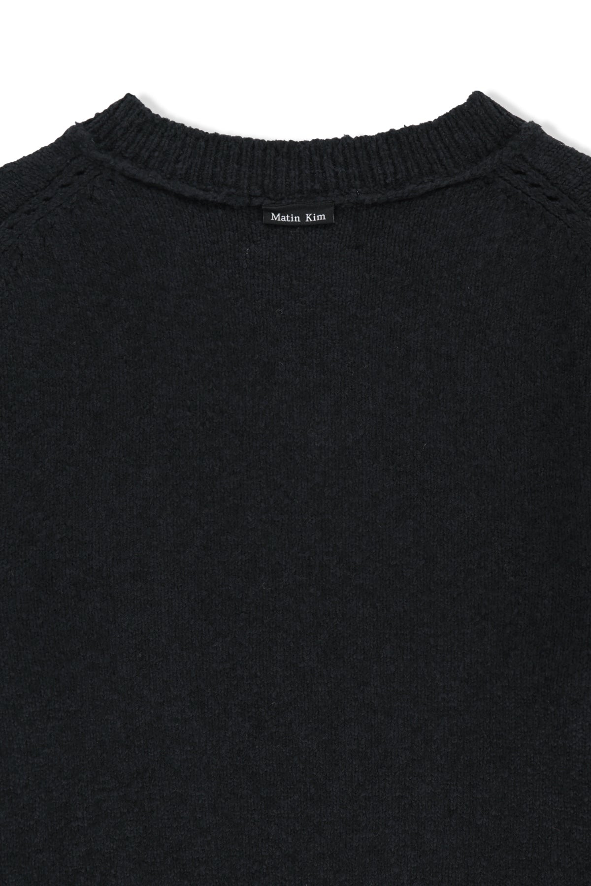 Matin Kim - Distressed Hem V Neck Knit Pullover (Dark Navy) product image 5 | TRAB K-Fashion Australia
