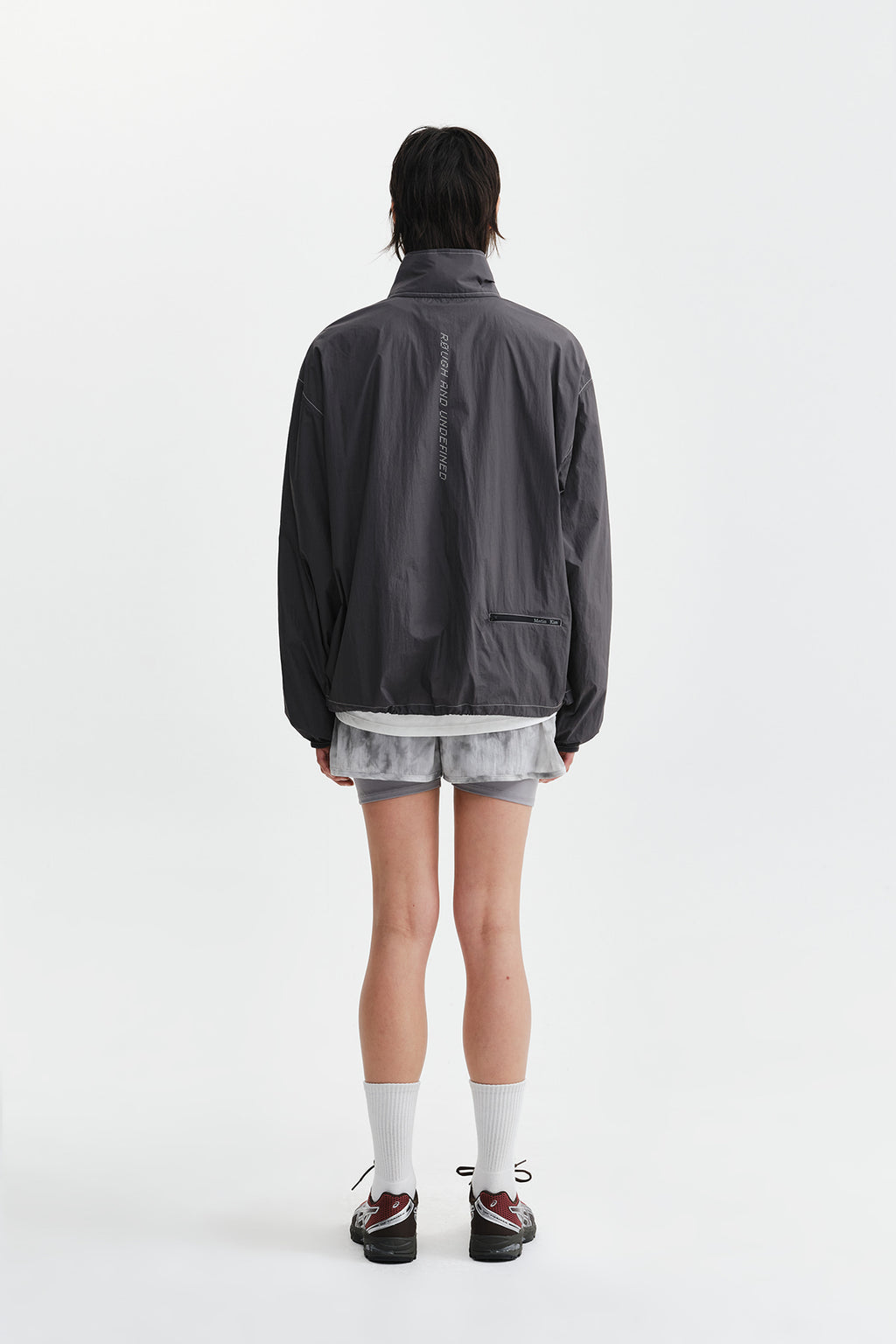 Matin Kim - Matin Pace Logo Half Zip Top (Charcoal) product image 8 | TRAB K-Fashion Australia