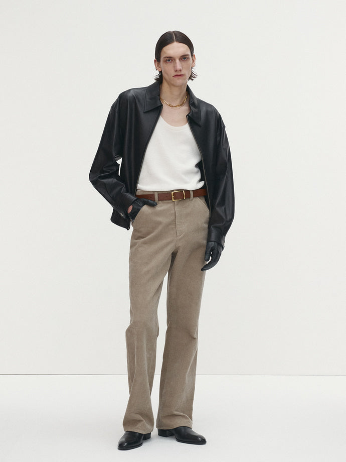 Tonywack - Leather Oversized Blouson Jacket (Black) product image 2 | TRAB K-Fashion Australia