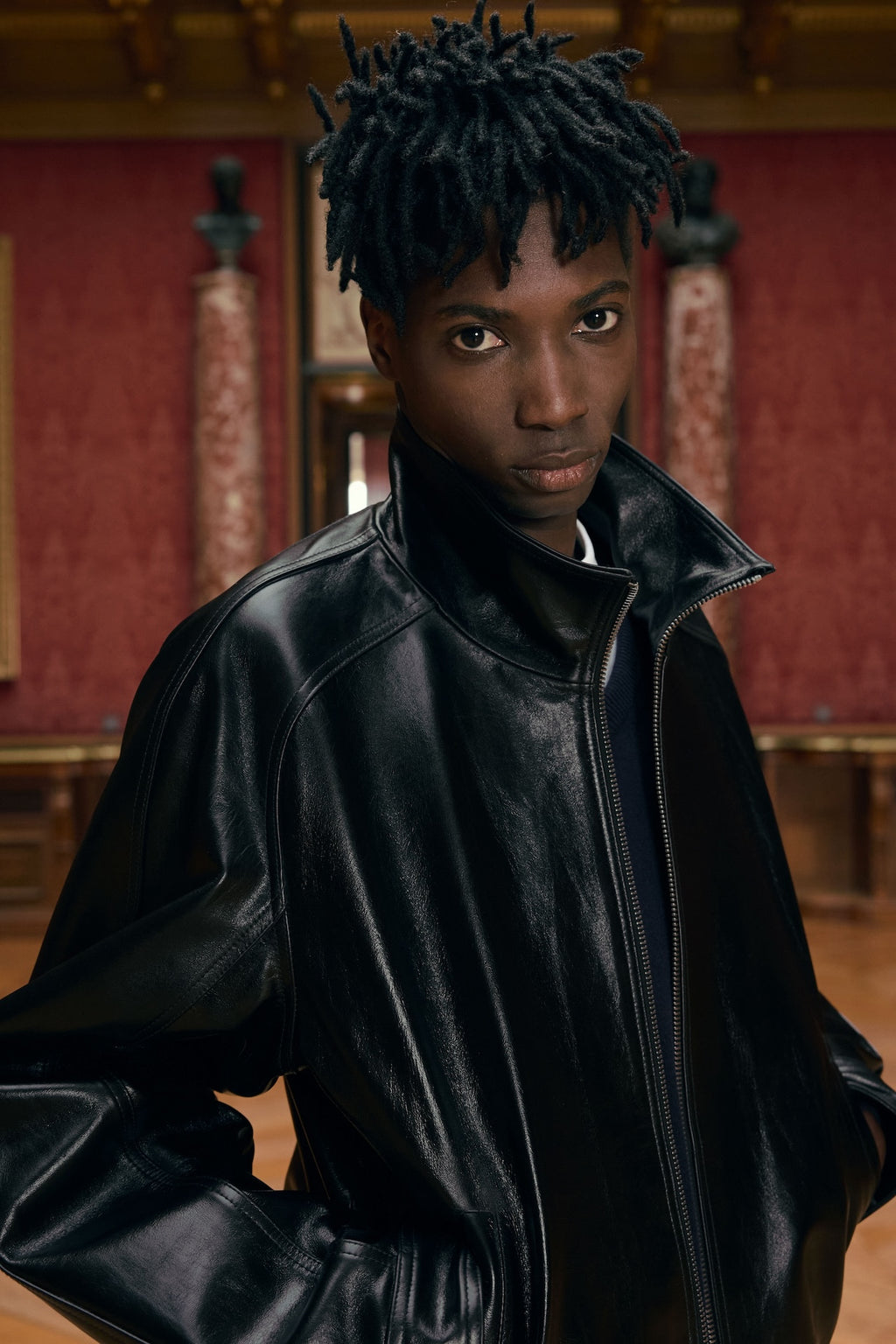 STU - Lambskin Leather Jacket (Black) product image 6 | TRAB K-Fashion Australia