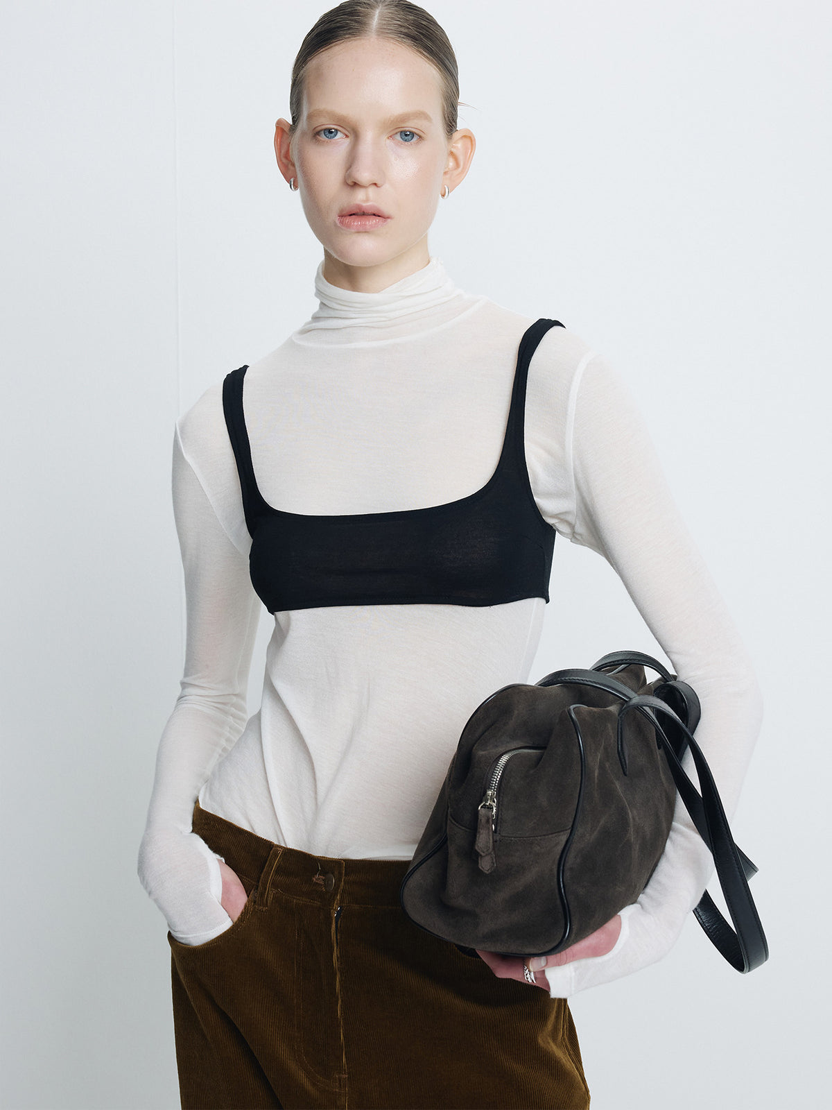 Tonywack - Corduroy Oversized Pants (Olive Brown) product image 6 | TRAB K-Fashion Australia