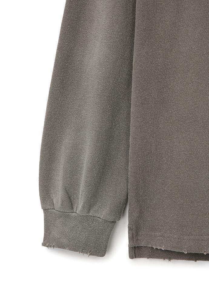 Art if acts - Damaged Pique Polo Shirt (Mud Brown) product image 12 | TRAB K-Fashion Australia