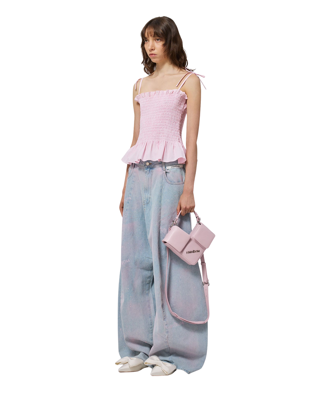 Kimhe Kim - Seersucker Smoked Top (Pink) product image 10 | TRAB K-Fashion Australia