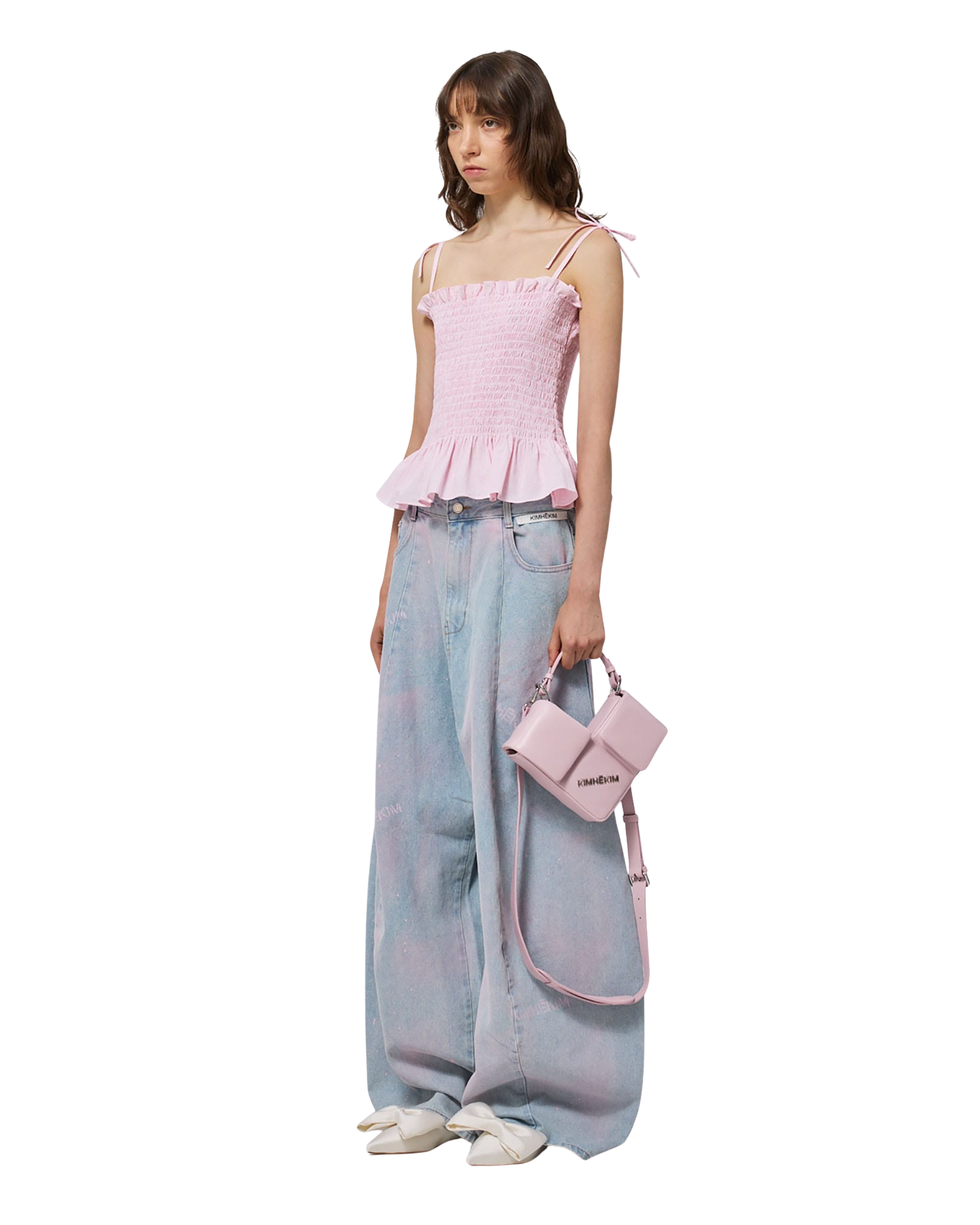 Kimhe Kim - Seersucker Smoked Top (Pink) product image 10 | TRAB K-Fashion Australia