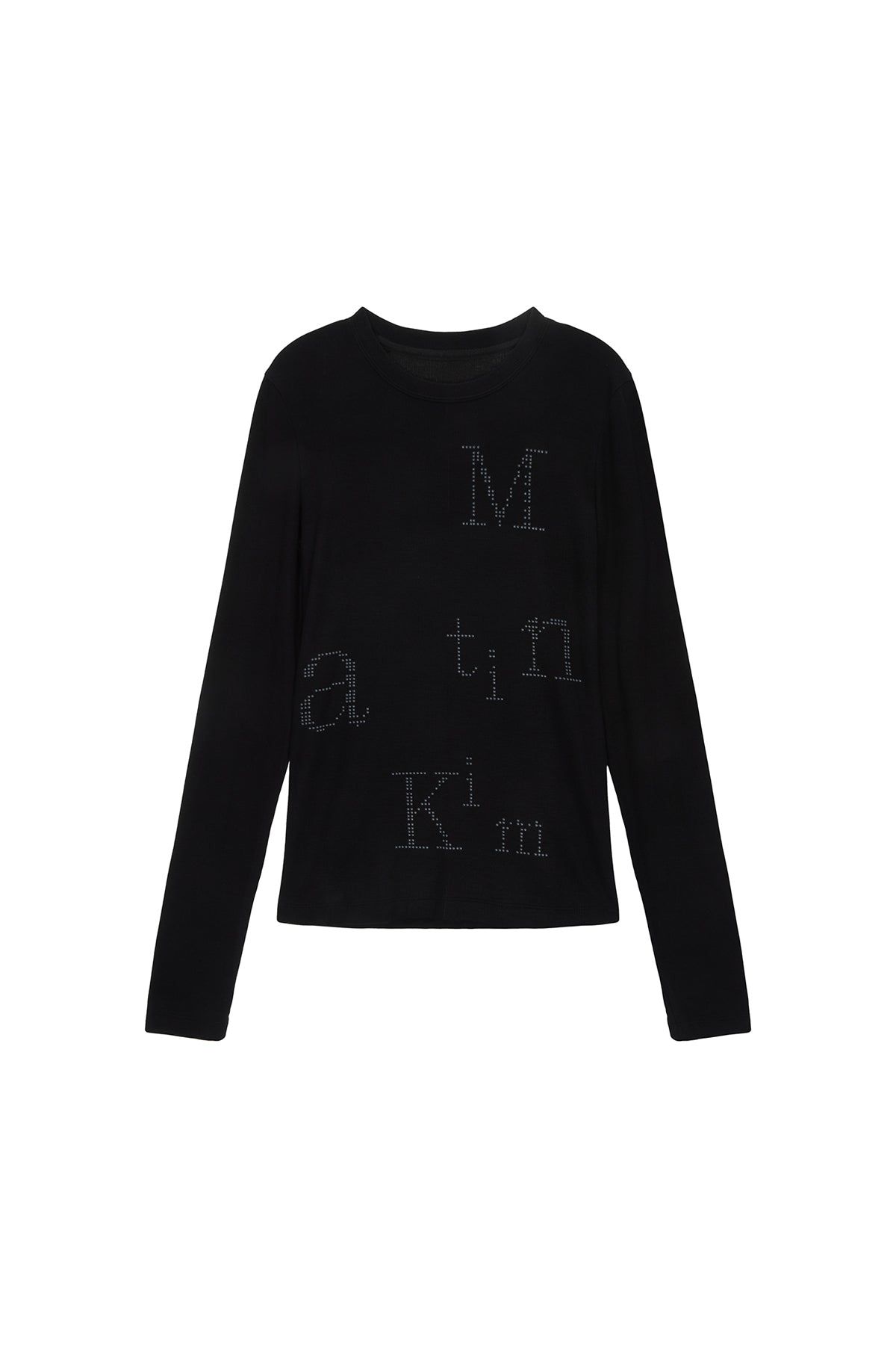 Matin Kim - Dot Graphic Logo Lettering Top (Black) product image 1 | TRAB K-Fashion Australia