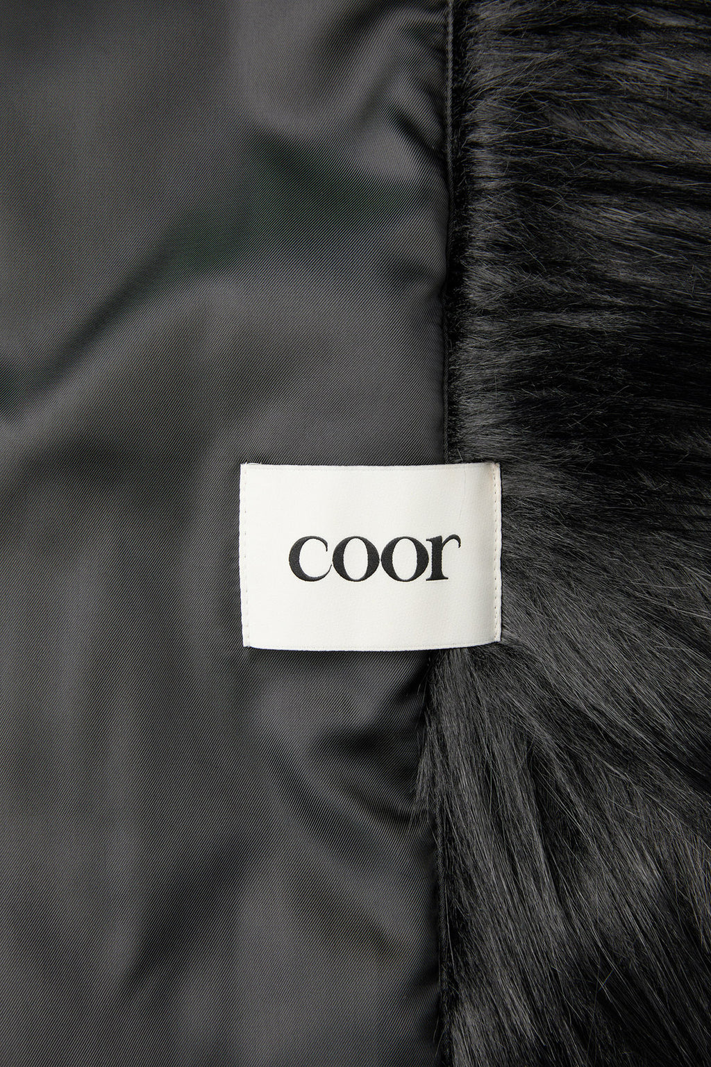 Coor - Long Hair Faux Fur Coat (Black) product image 7 | TRAB K-Fashion Australia