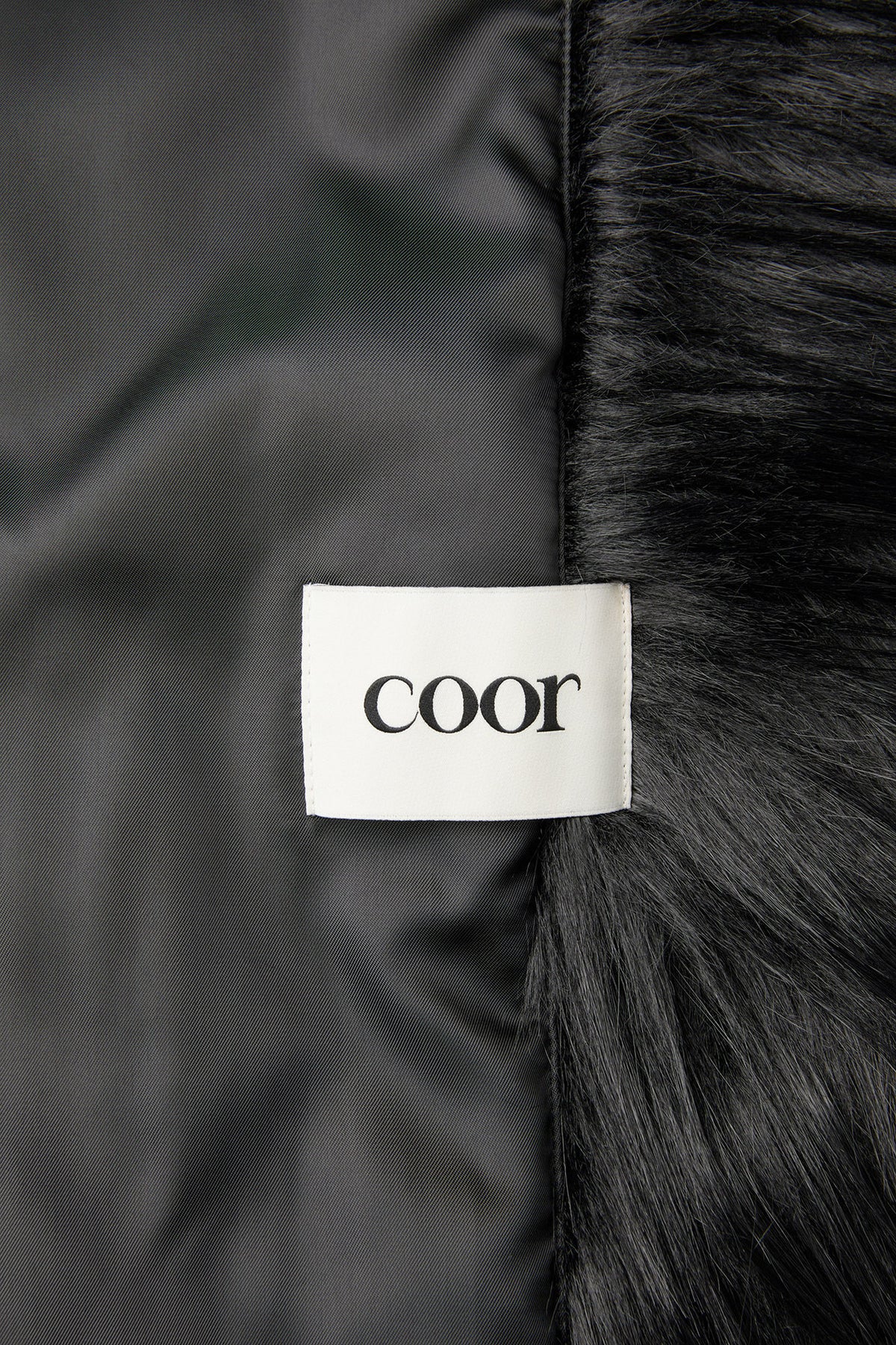 Coor - Long Hair Faux Fur Coat (Black) product image 7 | TRAB K-Fashion Australia