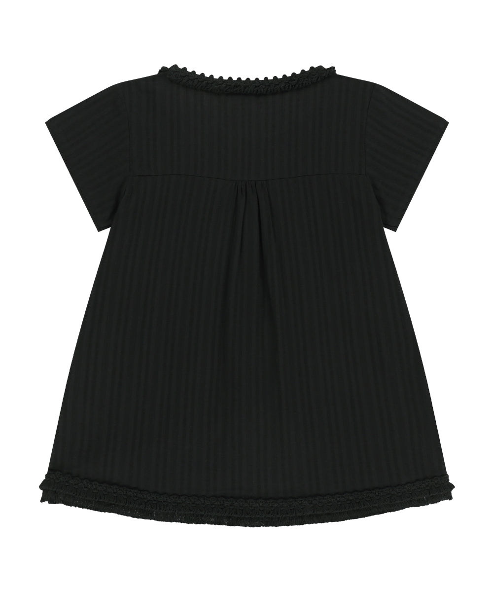 Coyseio - Fringe Shirring Blouse (Black) product image 15 | TRAB K-Fashion Australia