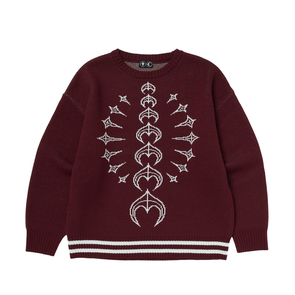 Thug Club - TC Bone Knit Sweater (Wine/White) product image 1 | TRAB K-Fashion Australia