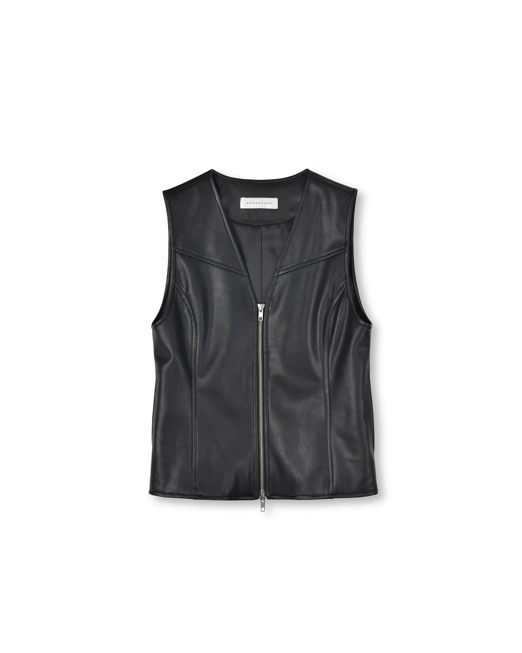 Brownyard - Eco Leather Western Vest (Black) product image 1 | TRAB K-Fashion Australia