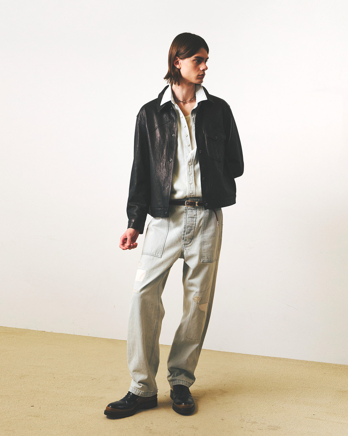 Eastlogue - Damaged Fatigue Pants (Bleached Indigo) product image 1 | TRAB K-Fashion Australia