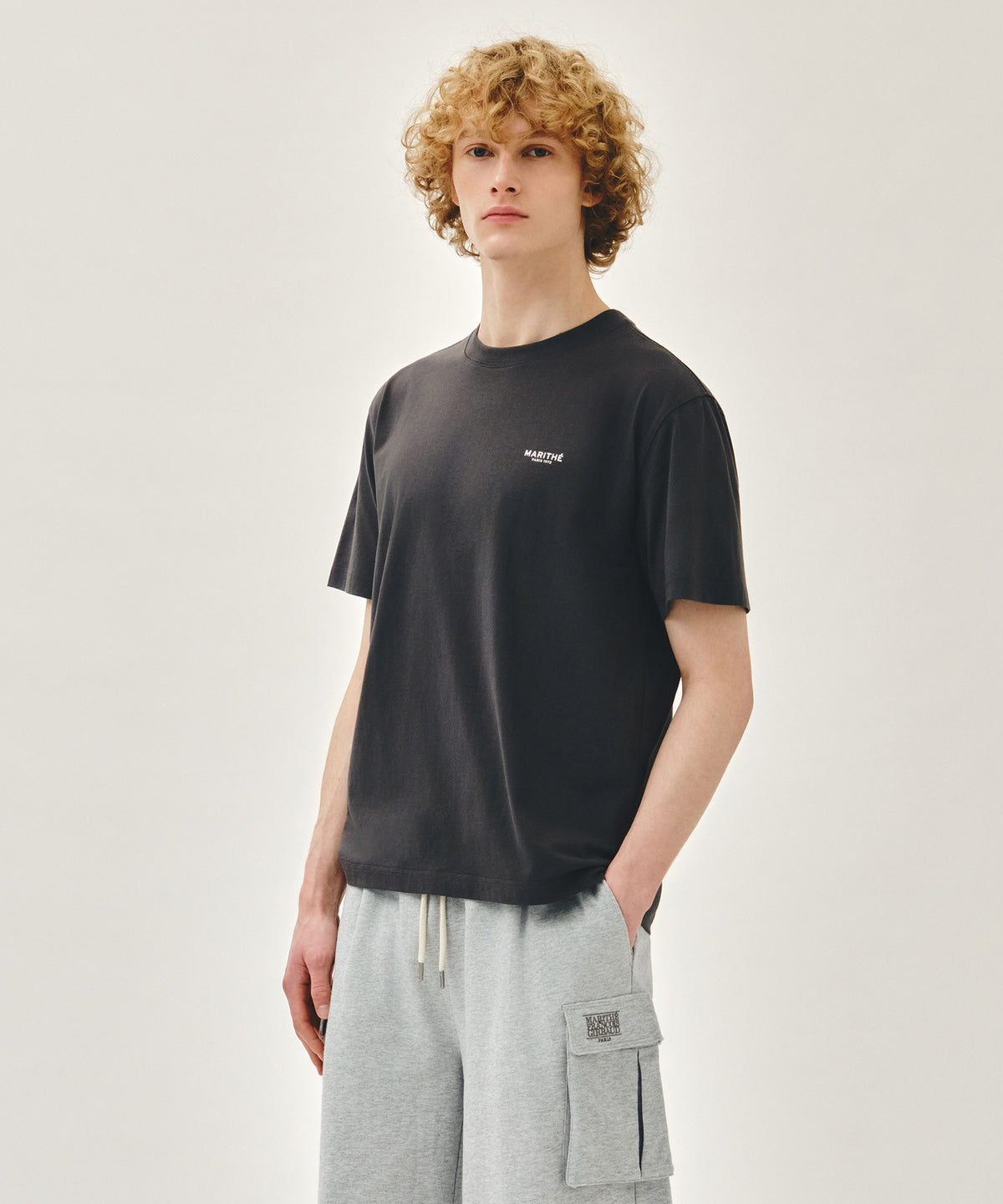 Marithe & Francois Girbaud - Small Regular Logo Tee (Charcoal) product image 2 | TRAB K-Fashion Australia