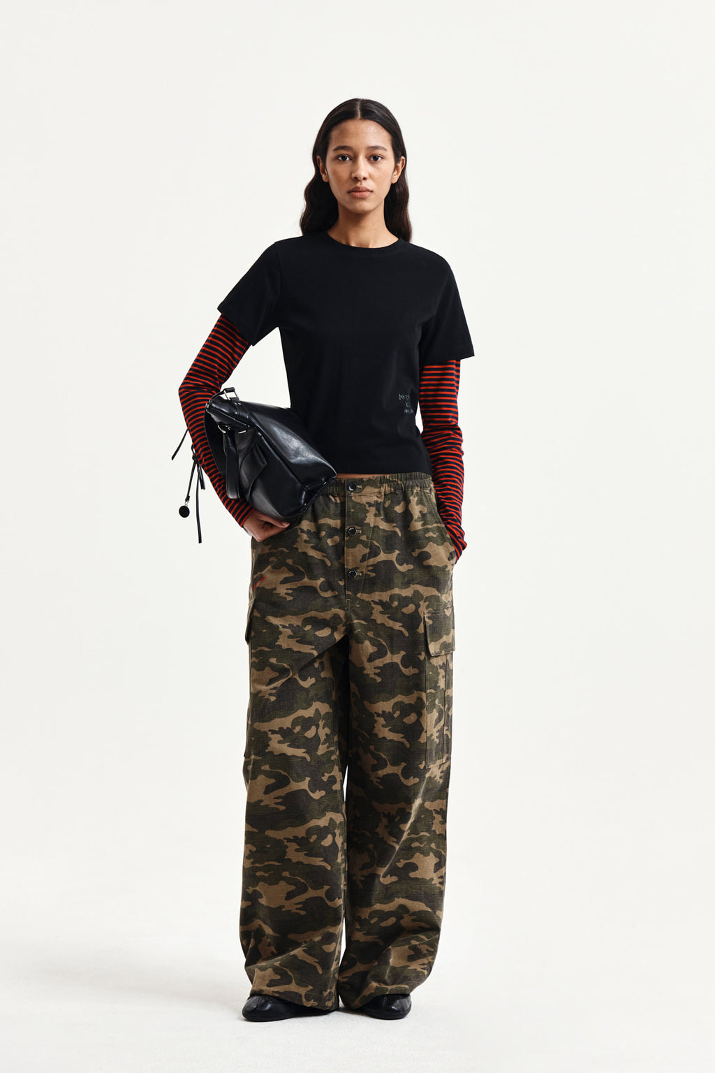 Matin Kim - Drawstring Hem Cargo Pants (Khaki) product image 10 | TRAB K-Fashion Australia