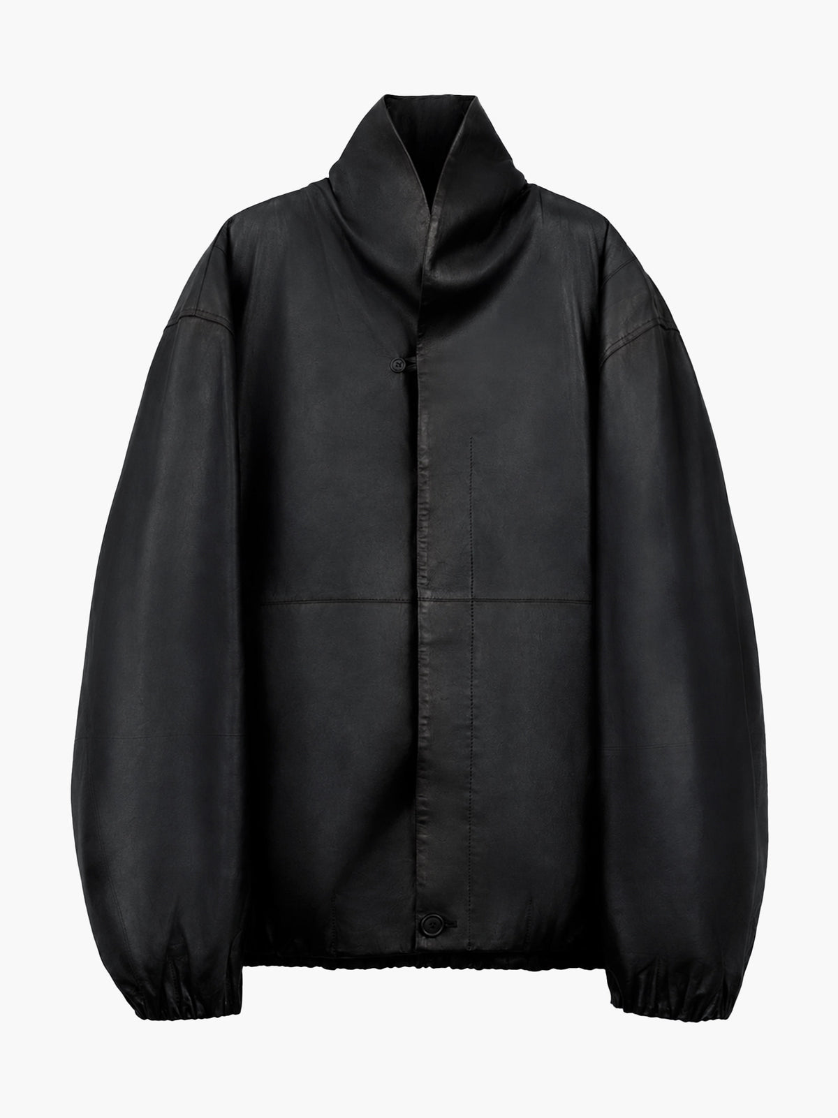 Jiyong Kim - Goat Skin Shawl-Collar Bomber (Black) product image 8 | TRAB K-Fashion Australia