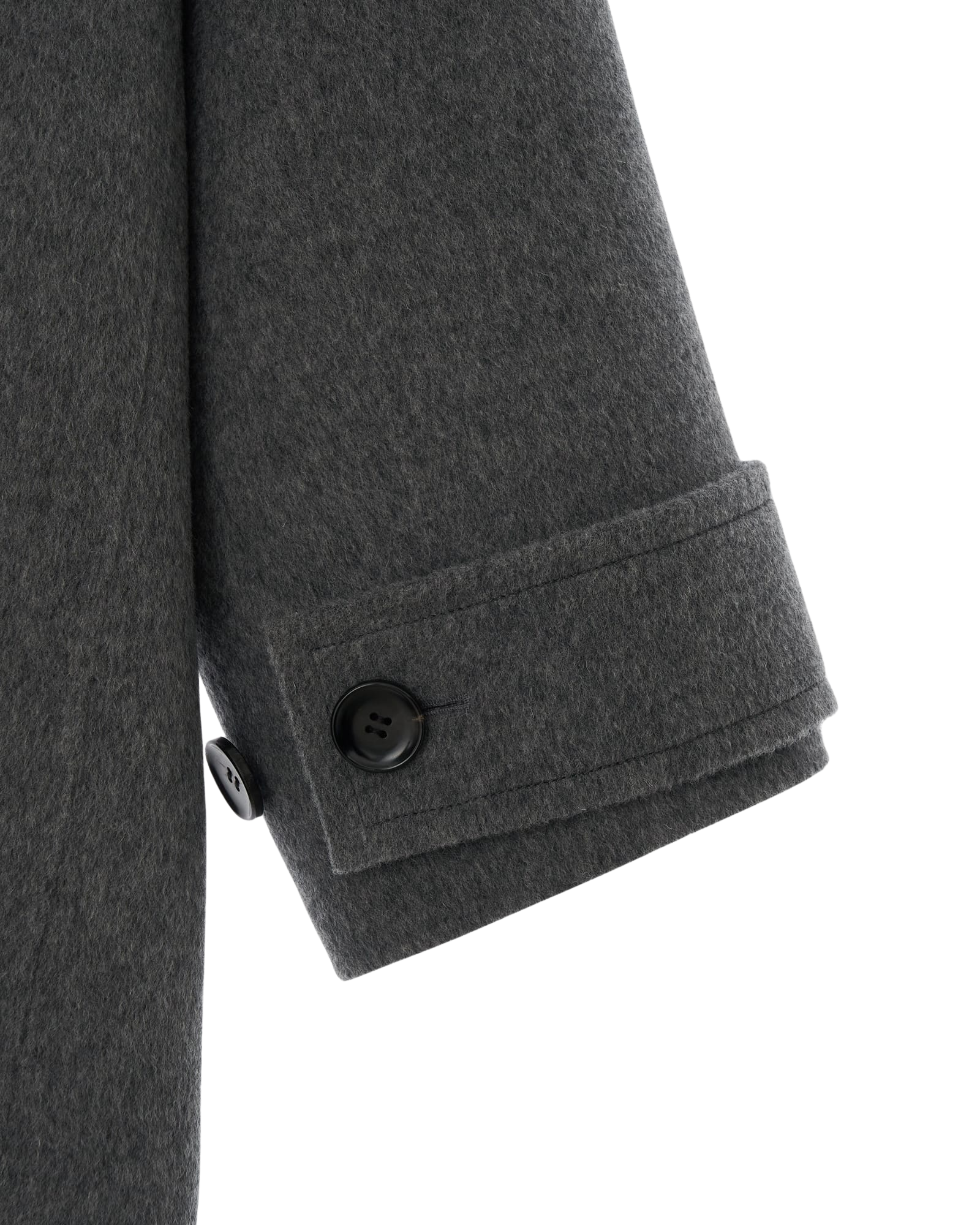 Kimhe Kim - Scarf Detail Half Coat (Charcoal) product image 15 | TRAB K-Fashion Australia