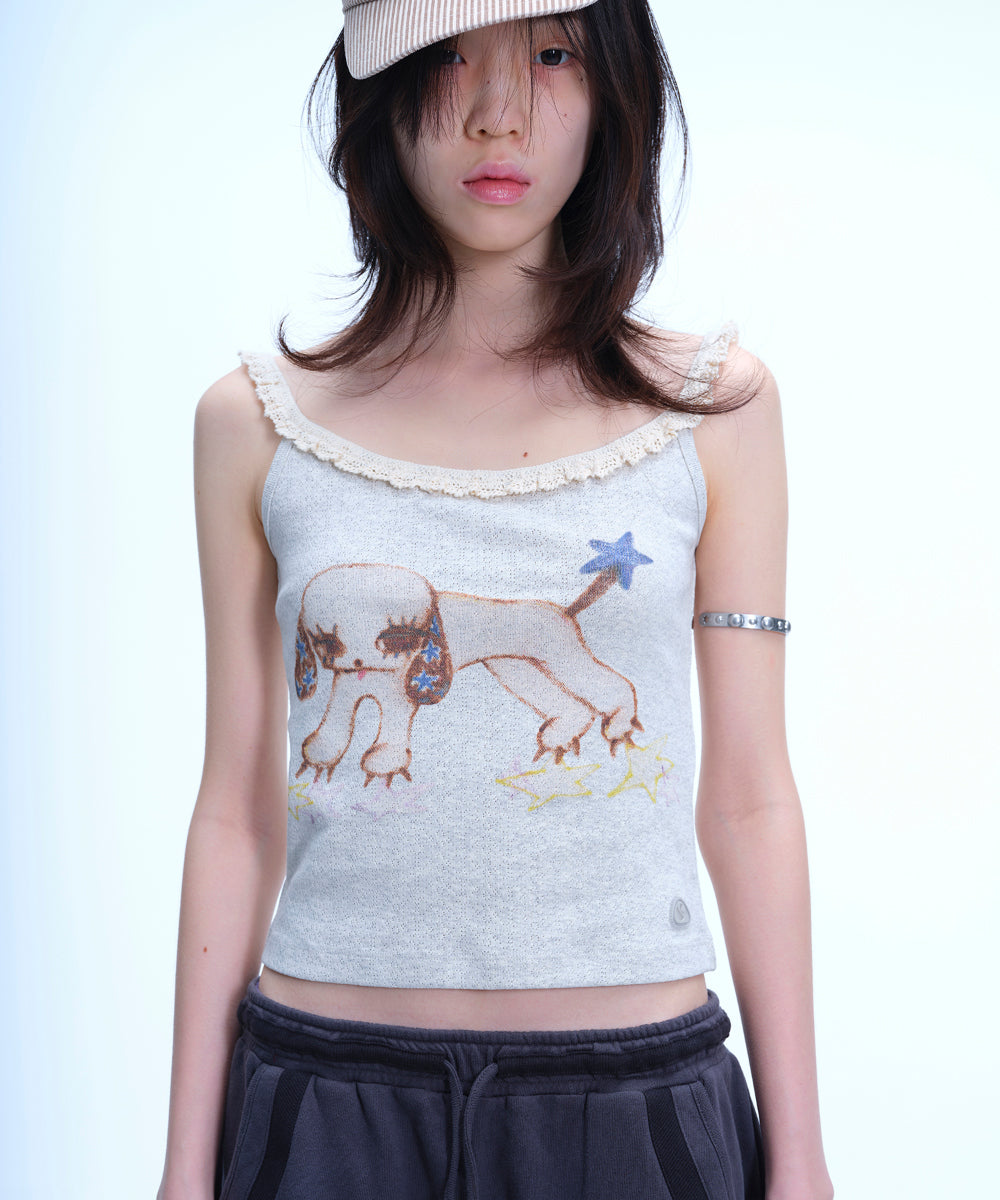 Coyseio - Vintage Puppy Lace Sleeveless Light Melange product image 6 | TRAB K-Fashion Australia