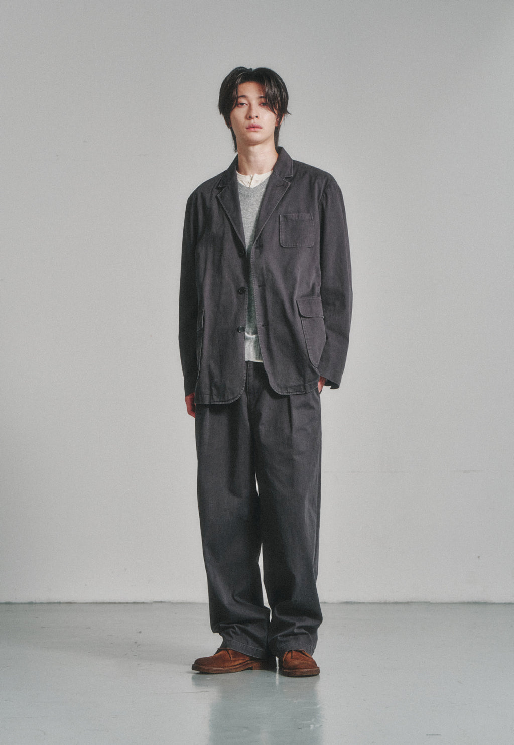 Art if acts - Washed 3 Button Blazer (Charcoal) product image 5 | TRAB K-Fashion Australia