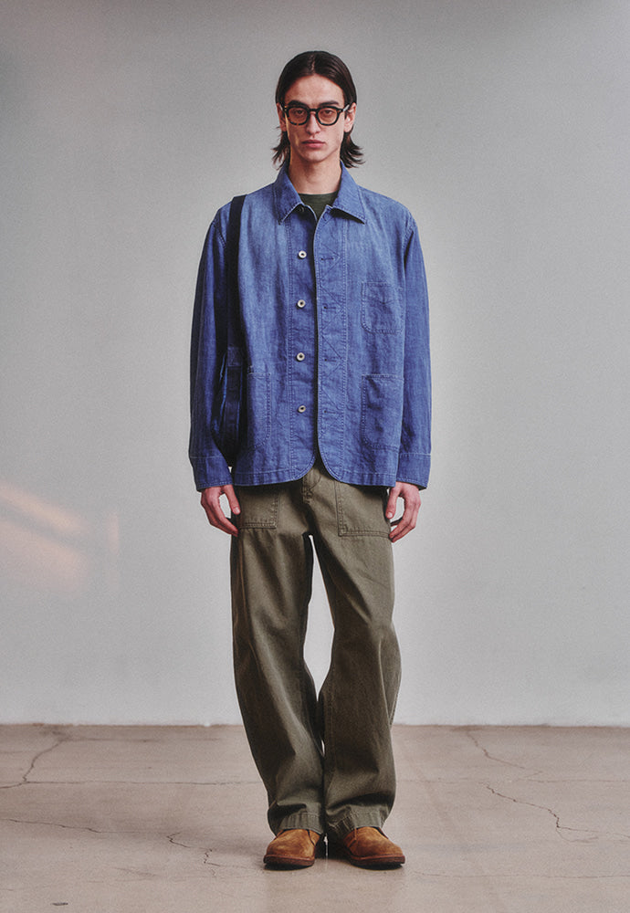 Art if acts - Linen Western Coverall Jacket (French Blue) product image 3 | TRAB K-Fashion Australia