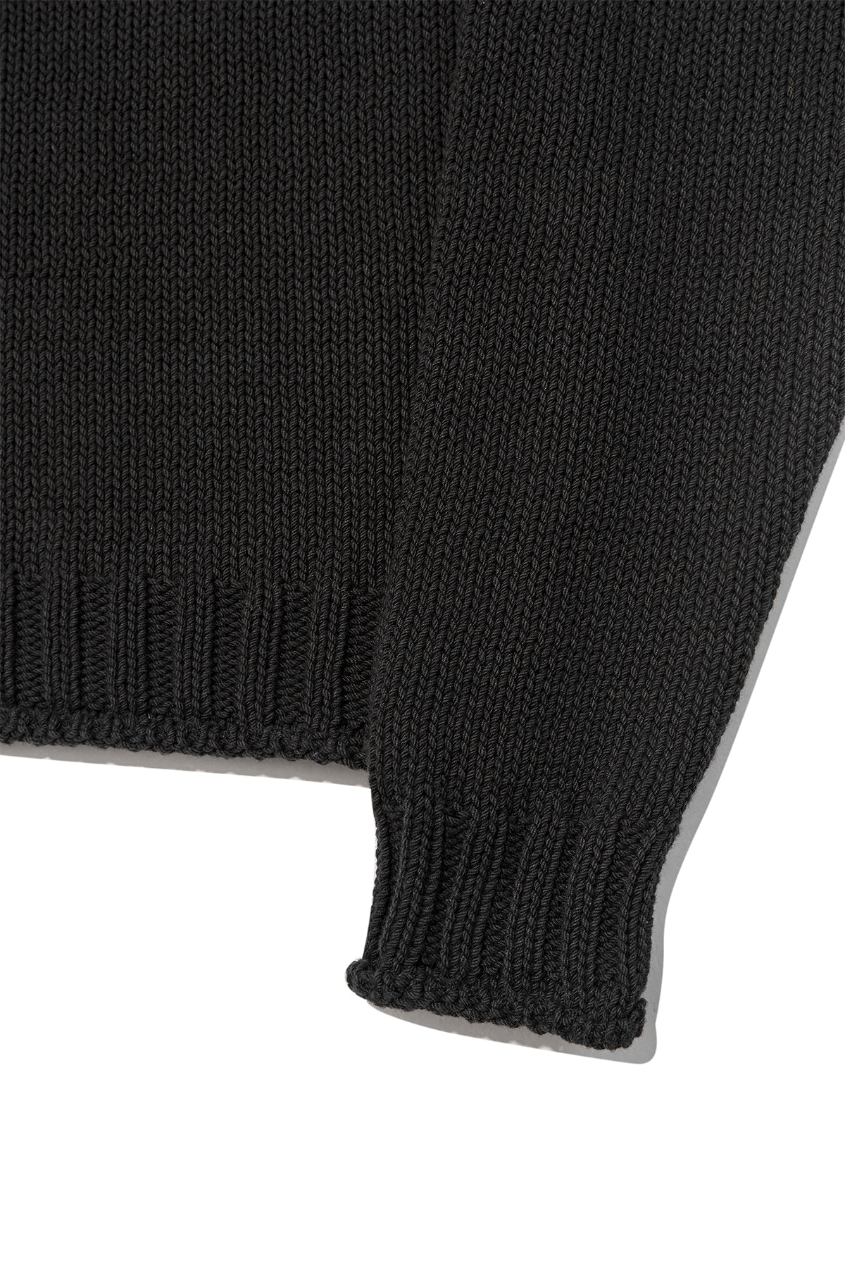 Matin Kim - Applique Logo Patch Knit Zip Up (Black) product image 5 | TRAB K-Fashion Australia