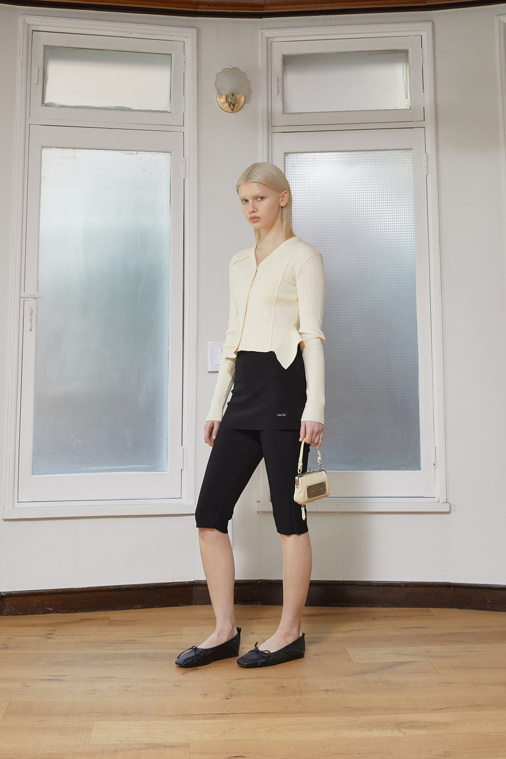 Matin Kim - Banding Capri Skirt Pants (Black) product image 8 | TRAB K-Fashion Australia