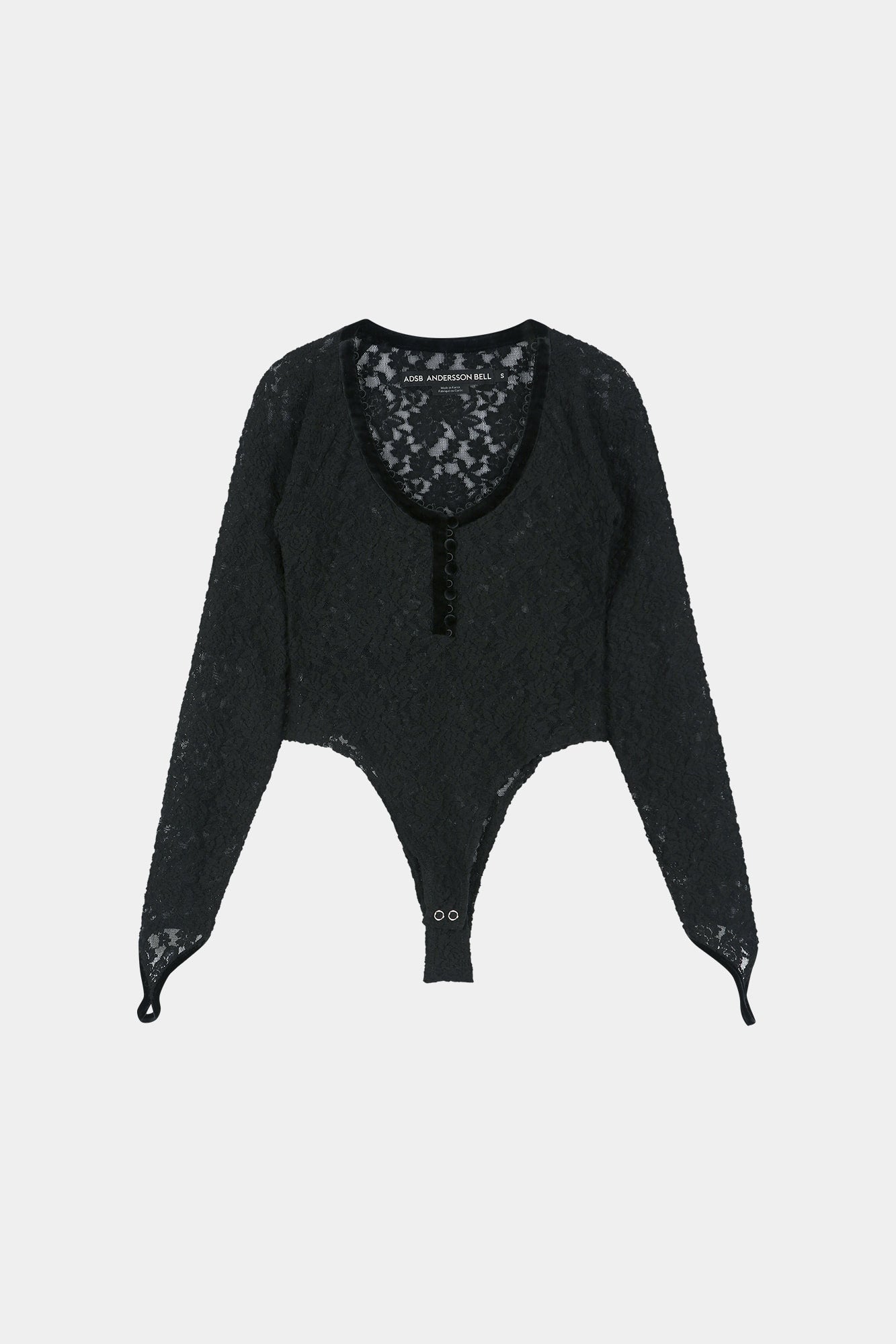 Andersson Bell - Lace Mesh Bodysuit (black) (Black) product image 10 | TRAB K-Fashion Australia