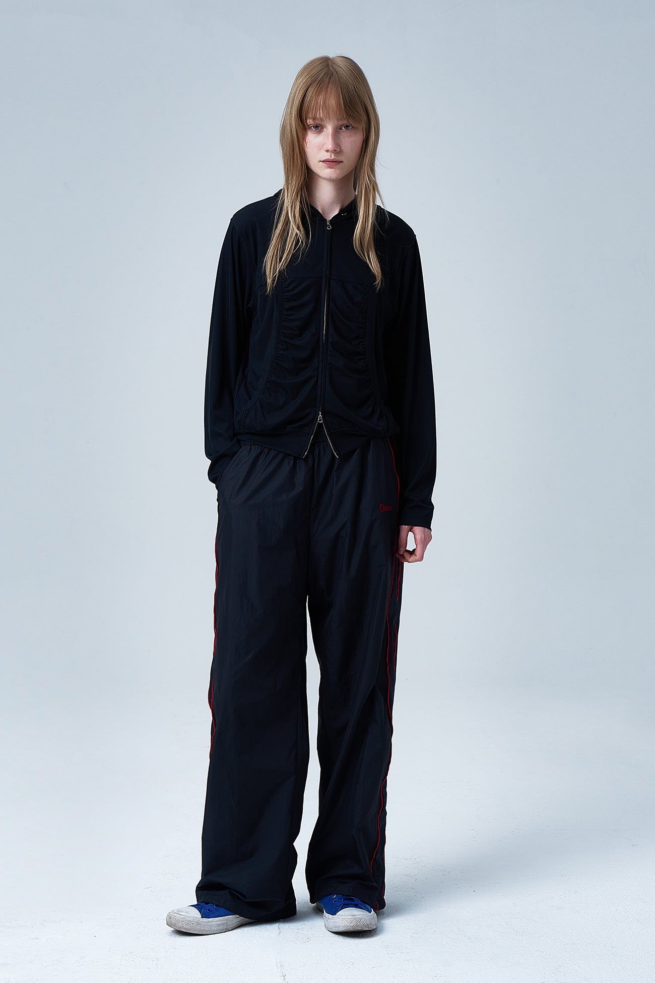 Deinet - Shirring Hood Zip Up (Black) product image 4 | TRAB K-Fashion Australia