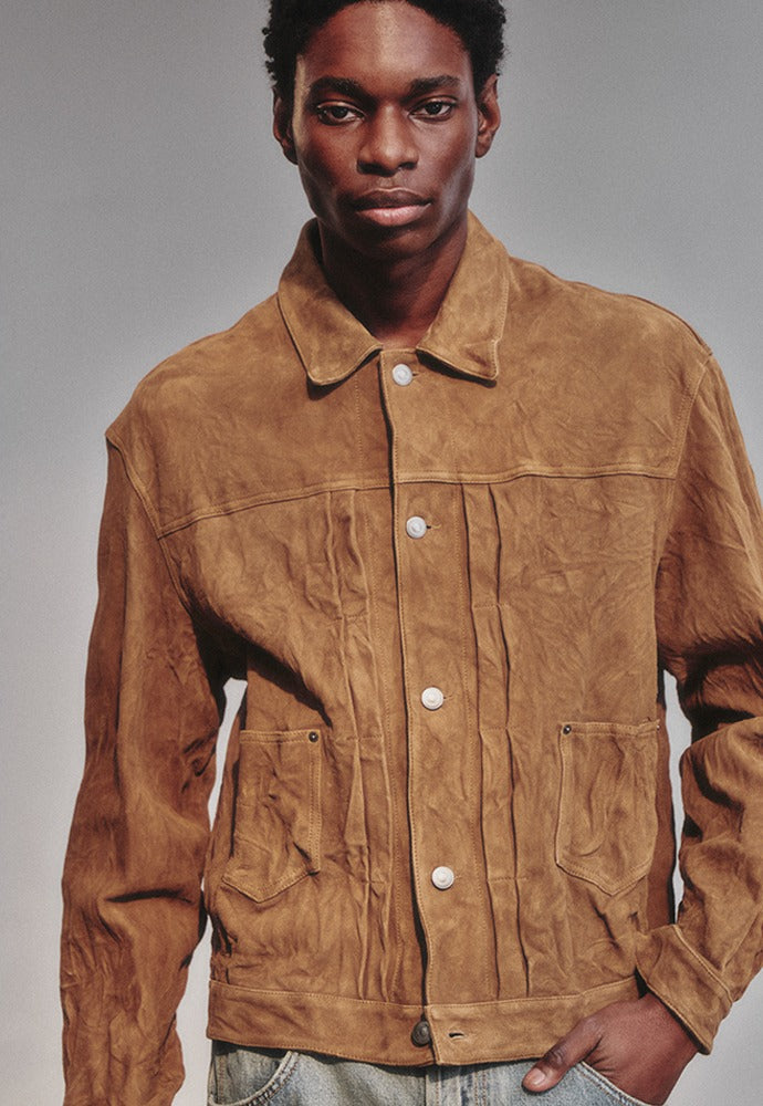 Art if acts - Washed Suede Trucker (Camel) product image 1 | TRAB K-Fashion Australia