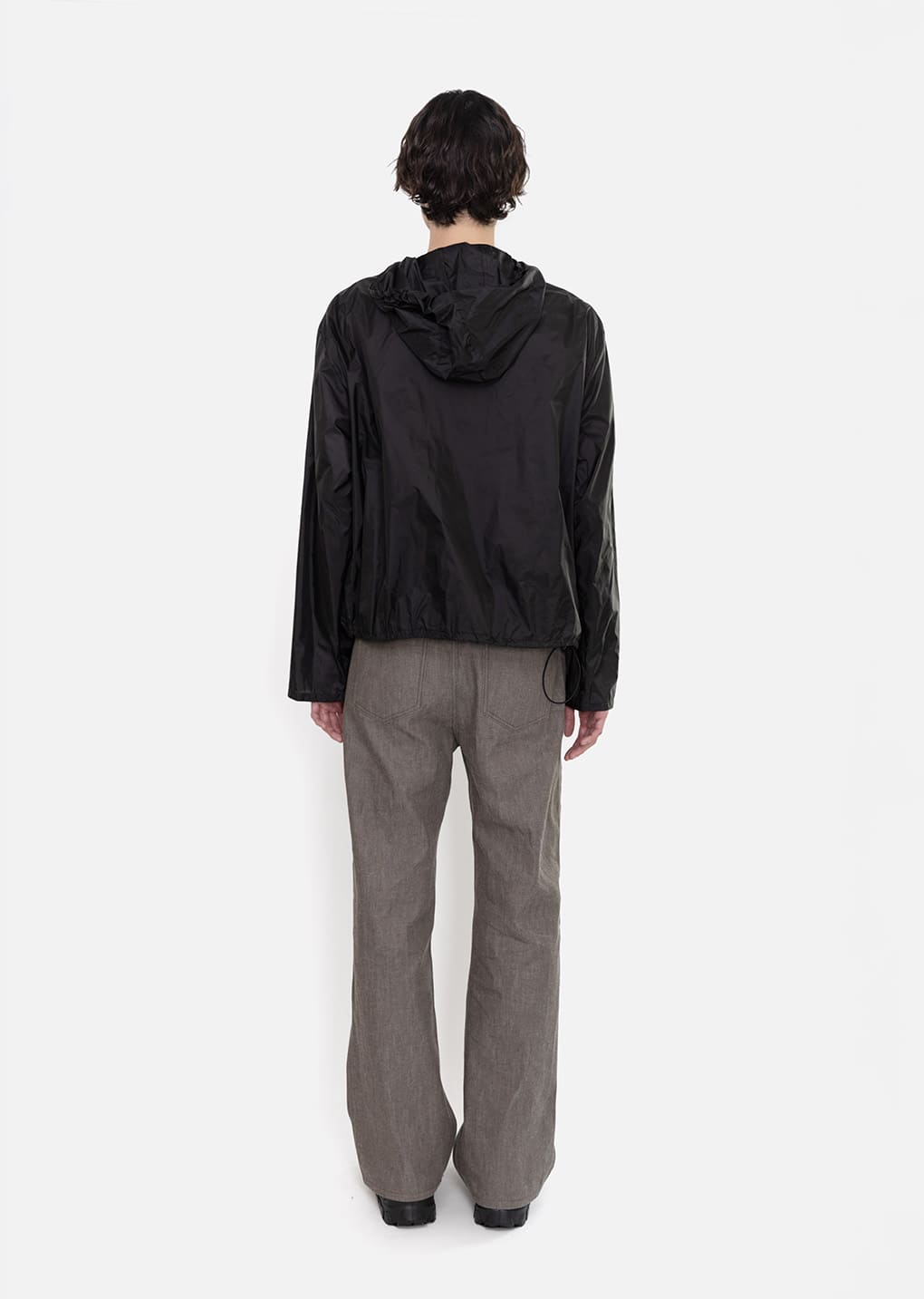 Amomento - Sheer Hoodie Anorak (Black) product image 3 | TRAB K-Fashion Australia