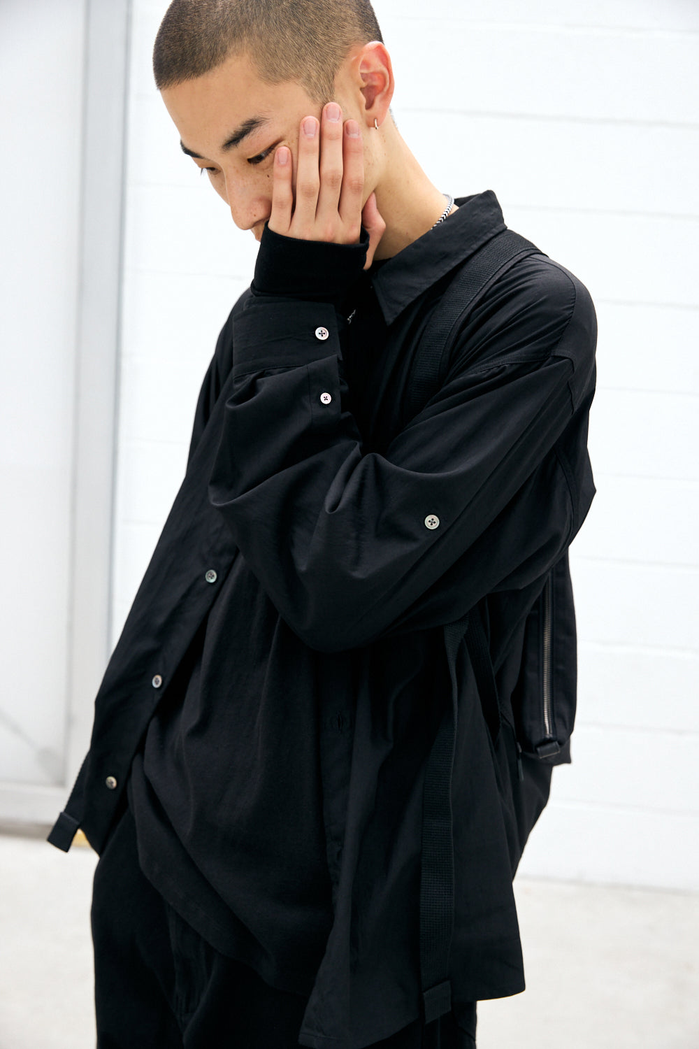 Hatchingroom - Double Sleeve Shirt (Black) product image 8 | TRAB K-Fashion Australia
