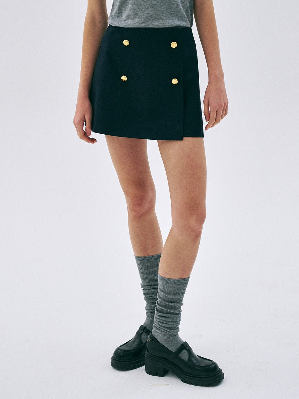 Mardi Mercredi - Classic Mini Skirt (Navy) product image 1 | TRAB K-Fashion Australia