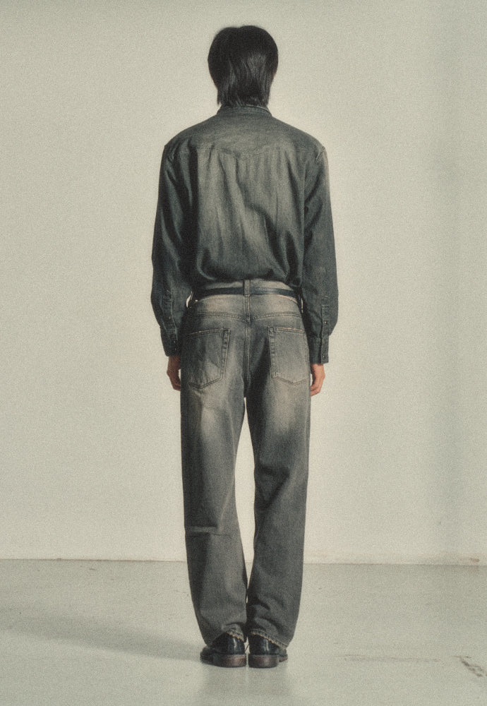 Art if acts - Western Denim Shirt_Japanese Fabric (Used Black) product image 3 | TRAB K-Fashion Australia