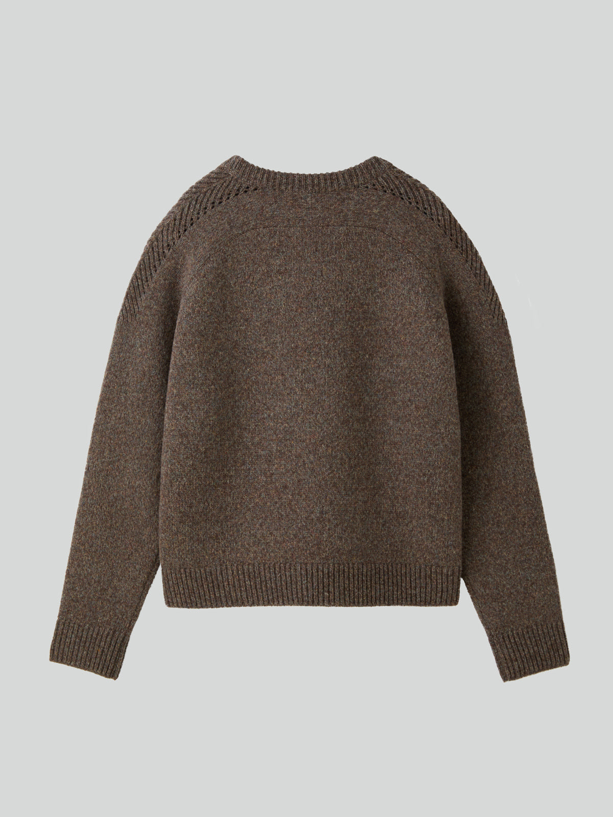 Recto - Shetland Wool Knit Top (Melange Brown) product image 8 | TRAB K-Fashion Australia