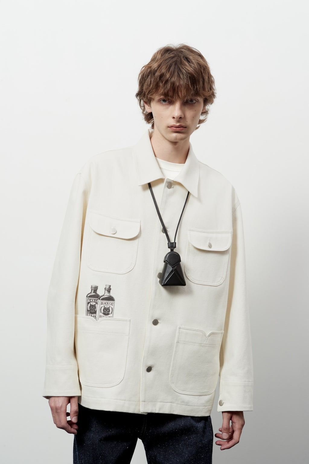 Stu - Printing Work Jacket (Cream) product image 12 | TRAB K-Fashion Australia