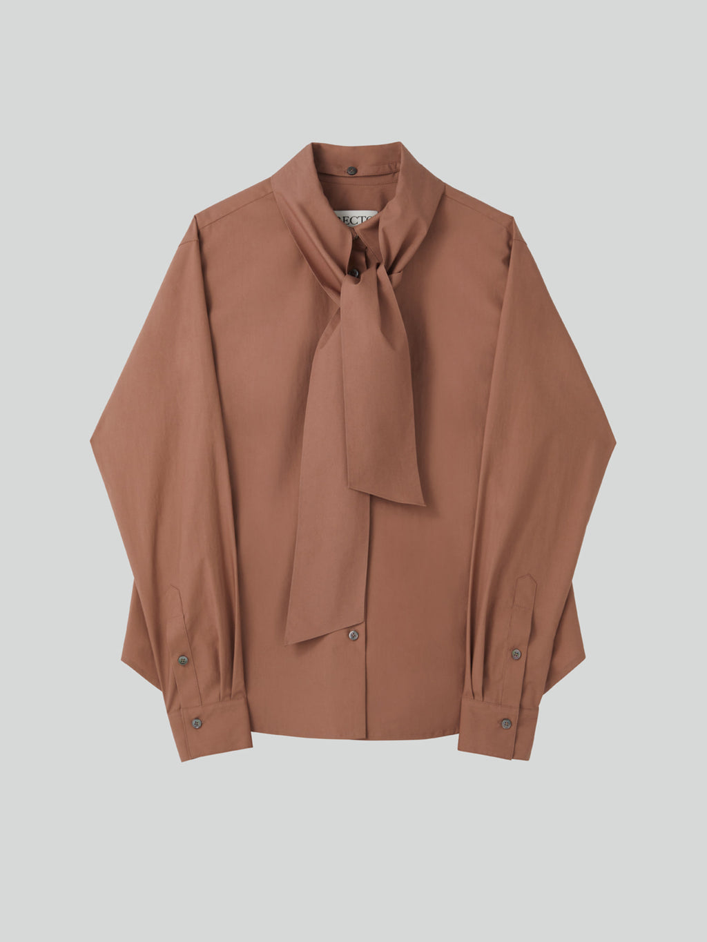 Recto - Powdery Cotton Scarf Shirt (Rust Pink) product image 11 | TRAB K-Fashion Australia
