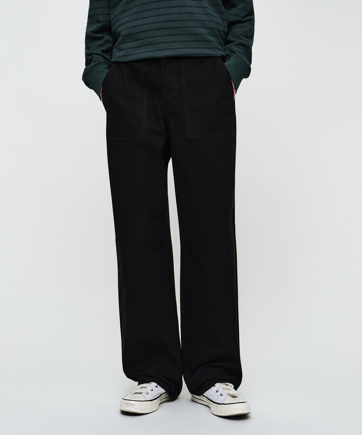 Marithe & Francois Girbaud - Cotton Work Pants (Black) product image 1 | TRAB K-Fashion Australia
