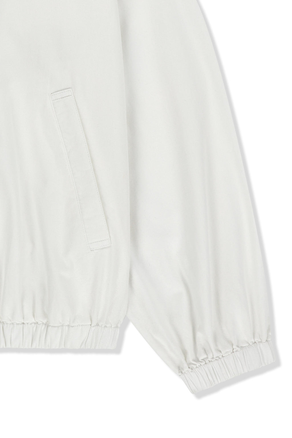 Matin Kim - Small Logo Cotton Zip Up Jumper (White) product image 5 | TRAB K-Fashion Australia